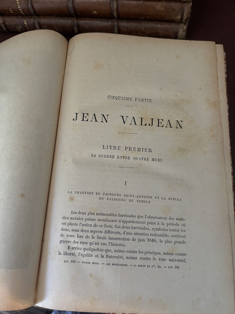 1876 copy of Les Miserables by Victor Hugo Jules Routt et Cie Paris The French Antique Store IMG_0136