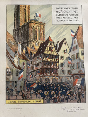 WW1 Original Poster - Hansi Illustration of Strasbourg IMG_0570 The French Antique Store