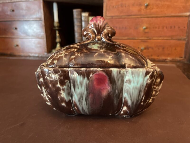 Butter Dish Ceramic Vintage lid - the french antique store 1